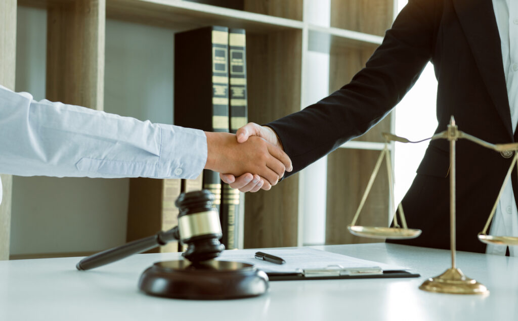 Gamete Donation Lawyer shaking hands with the client